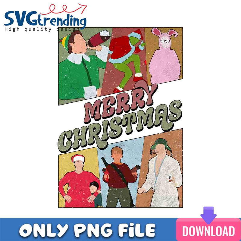 Xmas Characters PNG Christmas Vibes PNG Instant Download