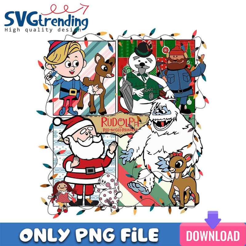 Red Nosed Reindeer PNG Christmas Movie PNG Instant Download