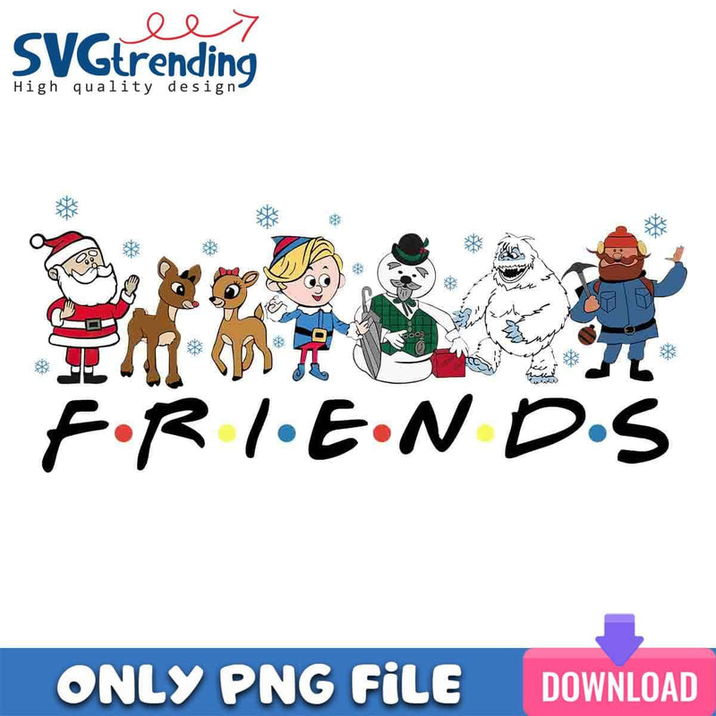 Friends Red Nosed Reindeer PNG Rudolph Reindeer PNG Instant Download