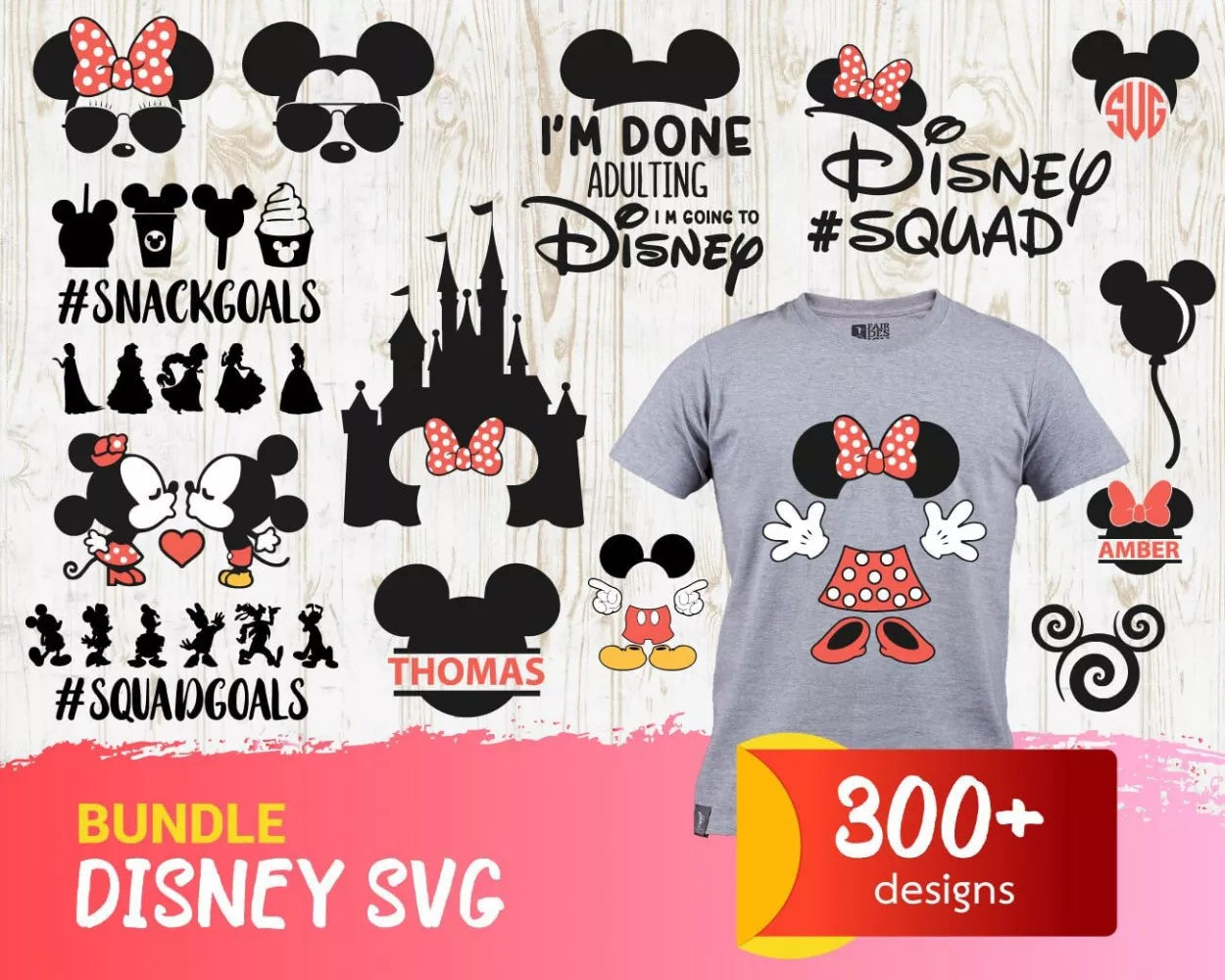 Disney Svg Files for Cricut / Silhouette, Disney Clipart & Cut Files