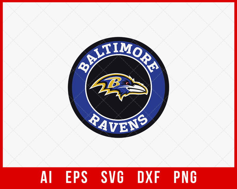 Baltimore Ravens Logo SVG NFL PNG DXF Cut File for Cricut Silhouette Digital Download