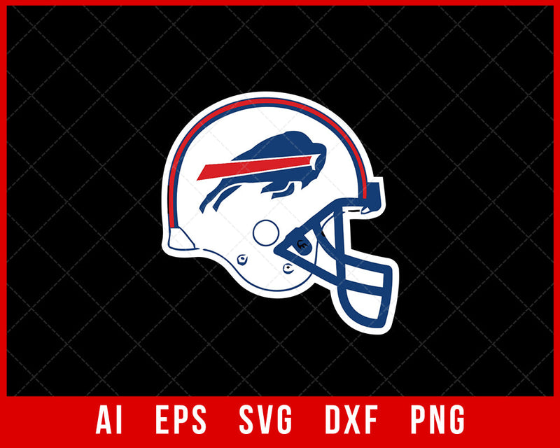 Buffalo Bills Helmet SVG NFL EPS PNG DXF Cut File for Cricut Silhouette Digital Download