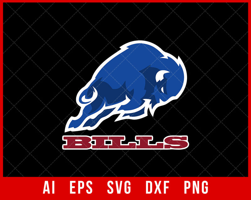 NFL Buffalo Bills Logo Clipart SVG Cut File for Cricut Silhouette Digital Download