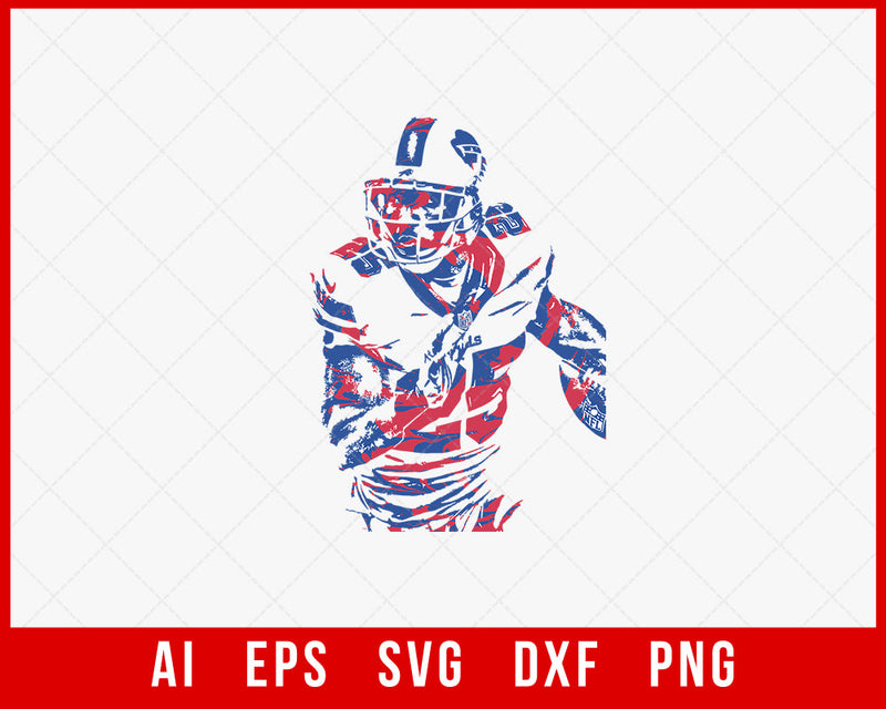 Buffalo Bills Clipart NFL Player SVG Cut File for Cricut Silhouette Digital Download