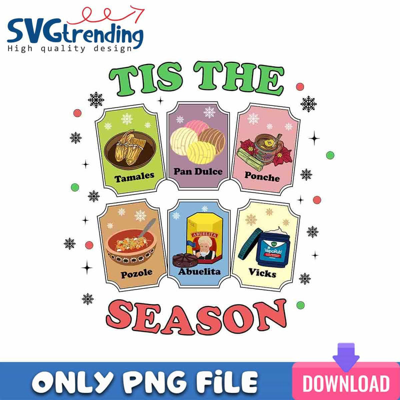 Tis The Xmas Season PNG Feliz Navidad PNG Instant Download