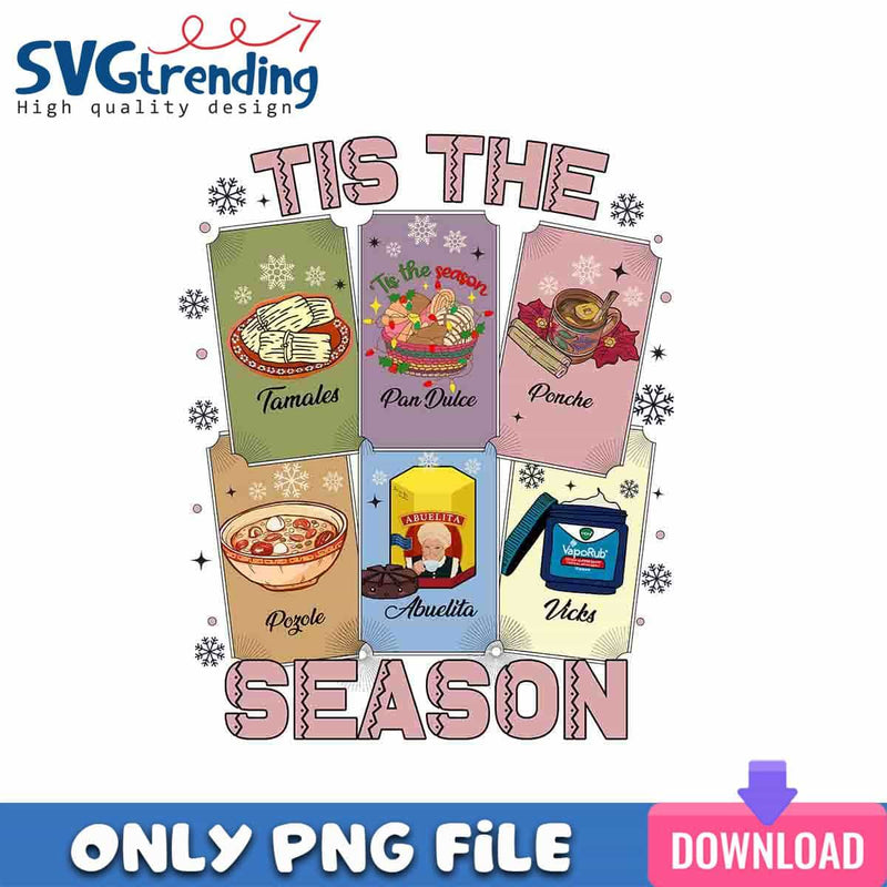 Tis The Season Xmas PNG Mexican Christmas PNG Instant Download