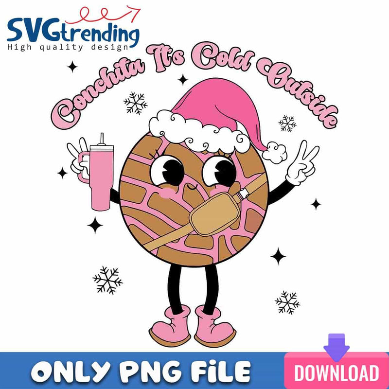 Concha It’s Cold Outside PNG Concha Christmas PNG Instant Download