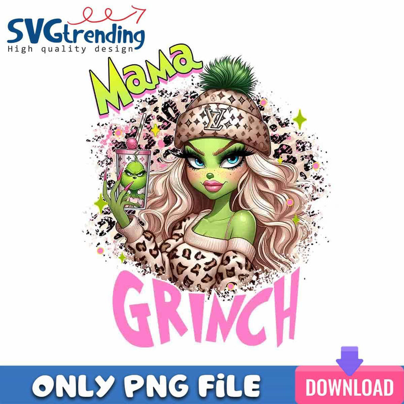 Grinch Mama PNG Bougie Christmas PNG Instant Download