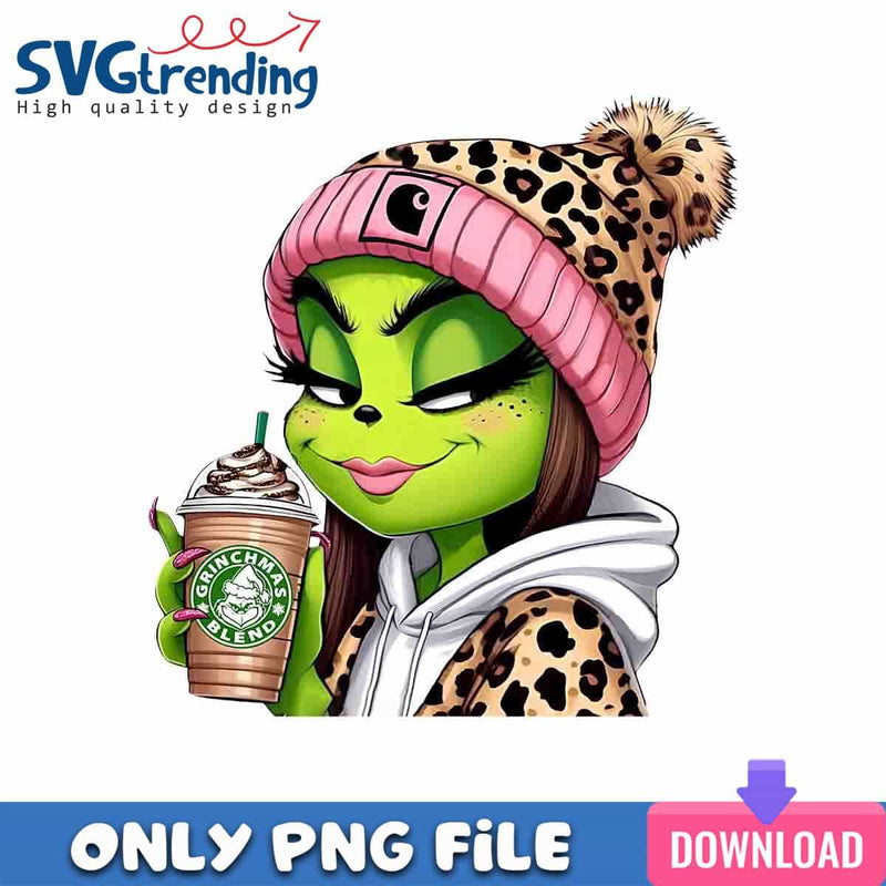 Bougie Grinch Lady PNG Leopard Grinch PNG Instant Download