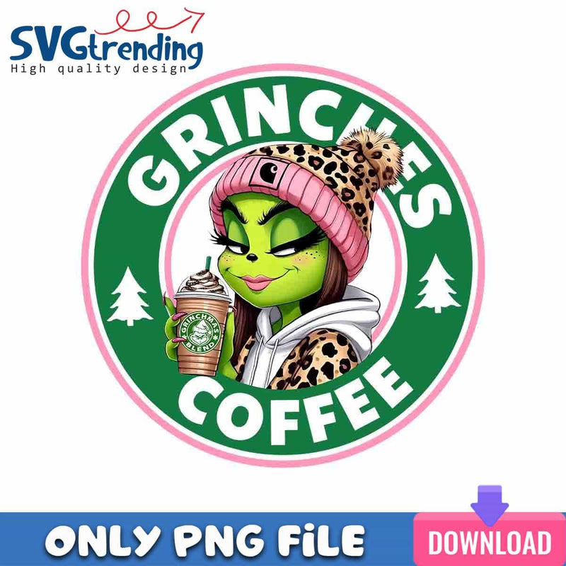 Boujee Coffee PNG Grinch Christmas PNG Instant Download