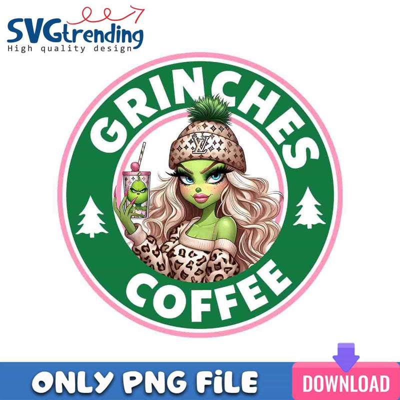 Mama Grinch Coffee PNG Bougie Christmas PNG Instant Download