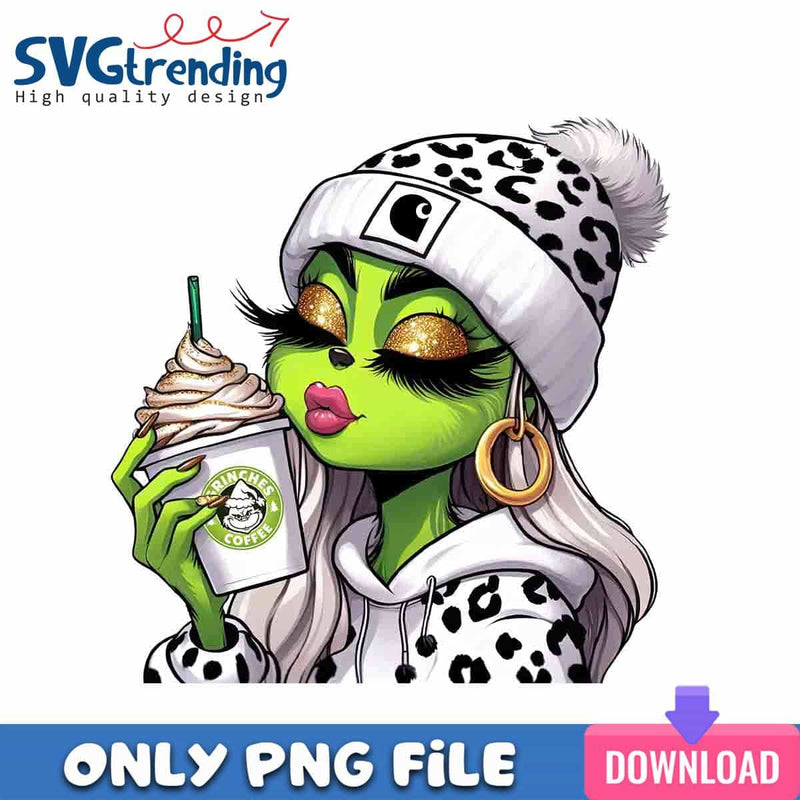 Trending Grinch Coffee PNG Christmas Coffee PNG Instant Download