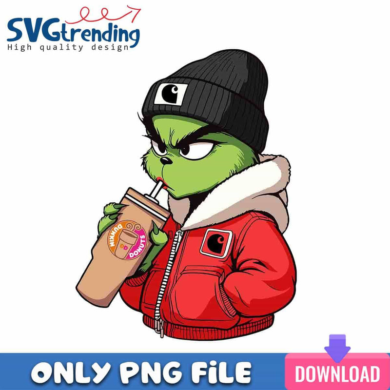 Grinch And Dunkin Donuts PNG Bougie Coffee PNG Instant Download