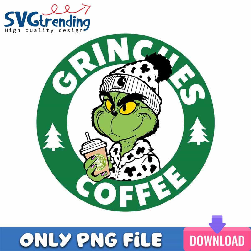 Grinchmas Coffee PNG Leopard Grinch PNG Instant Download