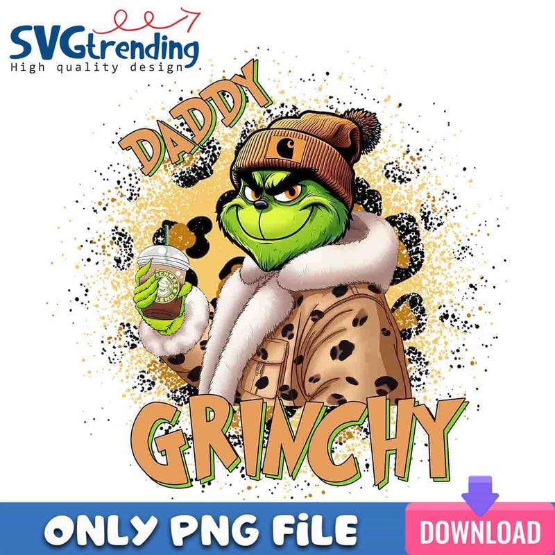 Daddy Grinchy PNG Bougie Christmas PNG Instant Download