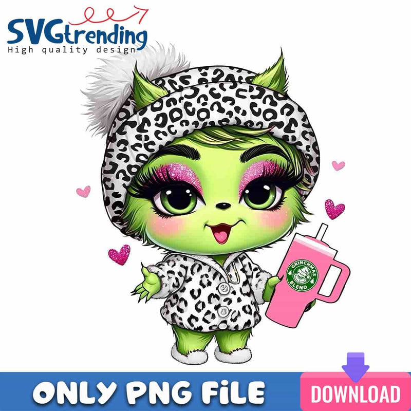 Baby Grinch Stanley PNG Bougie Baby Grinch PNG Instant Download