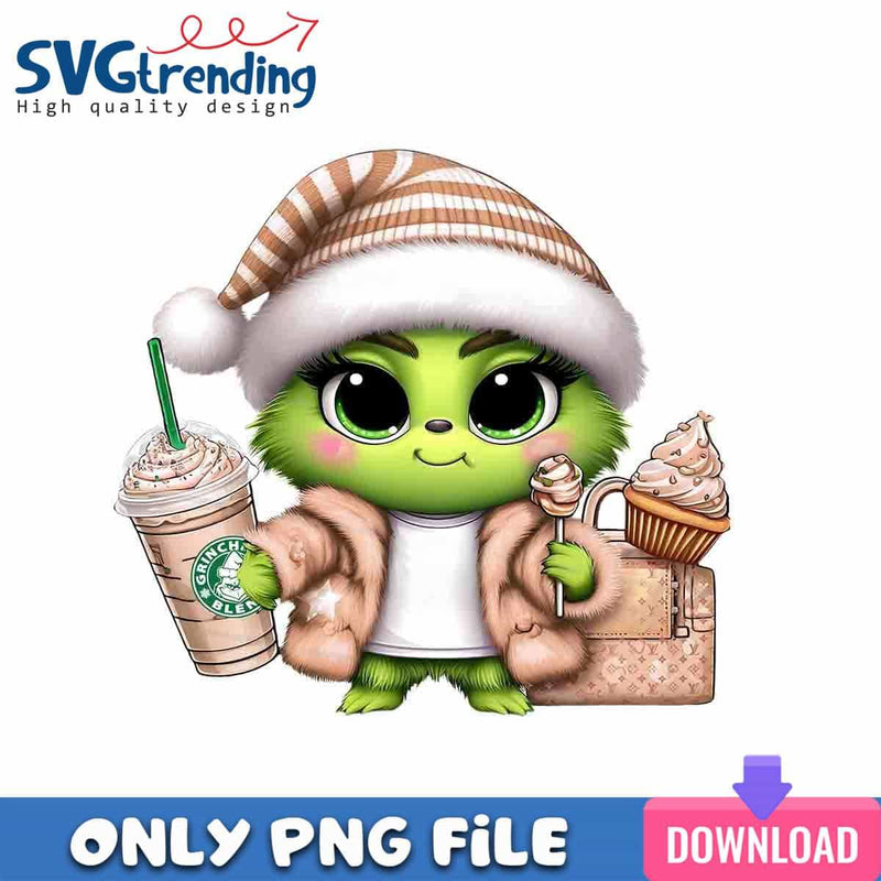 Baby Christmas Coffee PNG Bougie Christmas PNG Instant Download