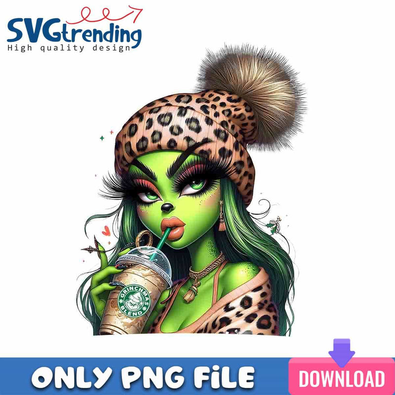 Sexy Leopard Grinch PNG Mama Grinch PNG Instant Download