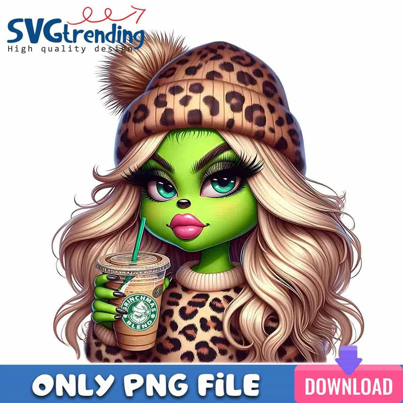 Boujee Grinchmas Coffee PNG Bougie Grinch PNG Instant Download