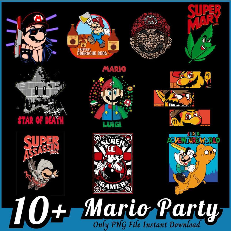 Mario Party Bundle PNG 10+ Mario All Characters PNG Instant Download