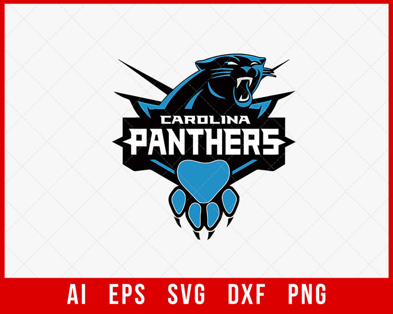 Panthers Vector Carolina NFL Clipart SVG Cut File for Cricut Silhouette Digital Download