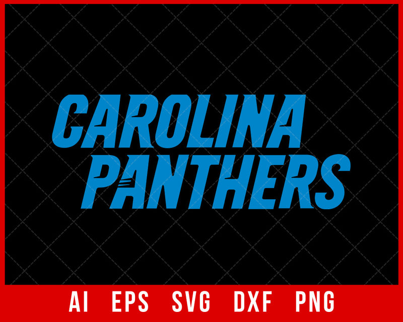 Carolina Panthers Logo Outline NFL SVG Clipart Cut File for Cricut Silhouette Digital Download