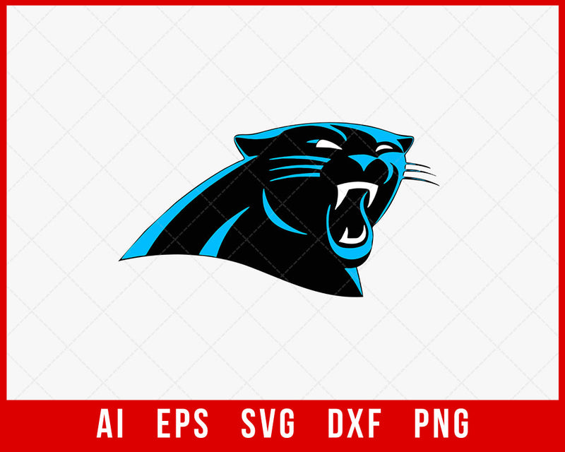 Carolina Panthers Logo Clipart NFL SVG Cut File for Cricut Silhouette Digital Download
