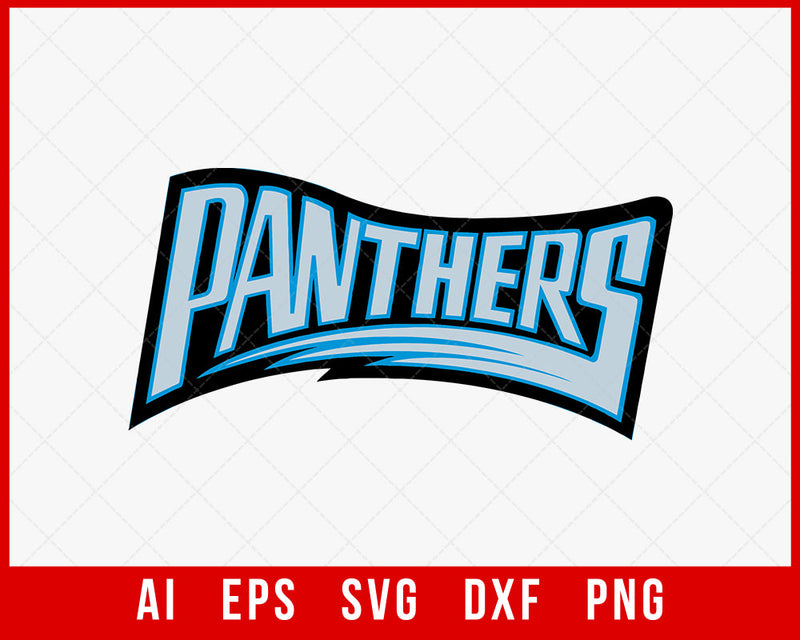 Panthers Logo Outline NFL SVG Clipart Cut File for Cricut Silhouette Digital Download
