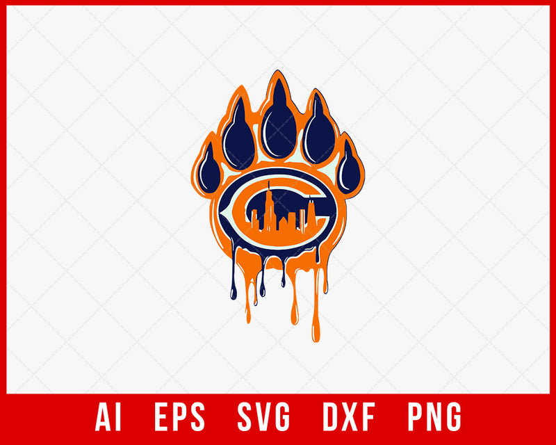 NFL Football SVG Chicago Bears Clipart Cut File for Cricut Silhouette Digital Download