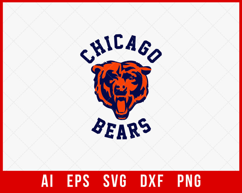 Chicago Bears SVG Silhouette NFL Cut File for Cricut Digital Download