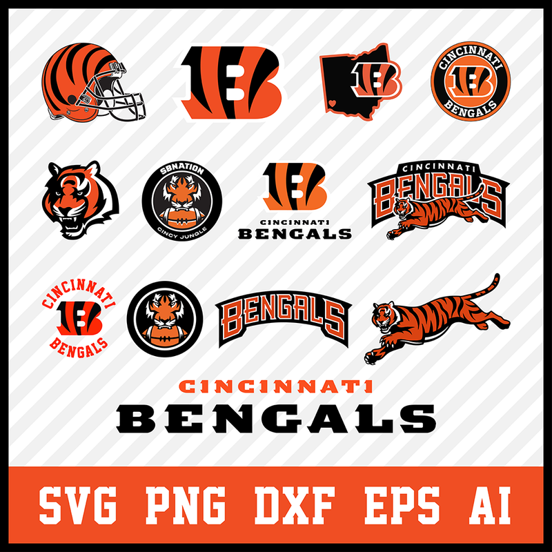 Cincinnati Bengals Svg Bundle, Bengals Svg, Cincinnati Bengals Logo, Bengals Clipart, Football SVG bundle, Svg File for cricut, Nfl Svg
