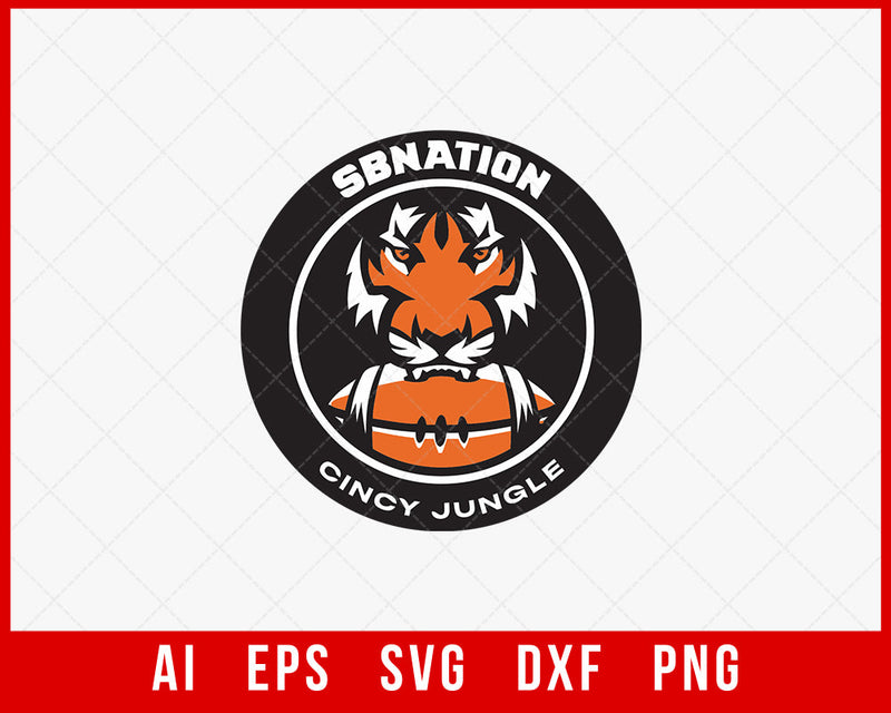 SB Nation Only Jungle T-shirt Design Cincinnati Bengals SVG Cut File for Cricut Digital Download