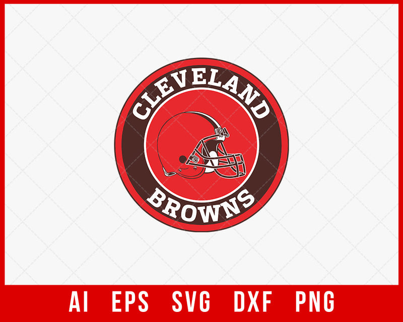 Cleveland Browns Silhouette SVG NFL T-shirt Design SVG Cut File for Cricut Digital Download