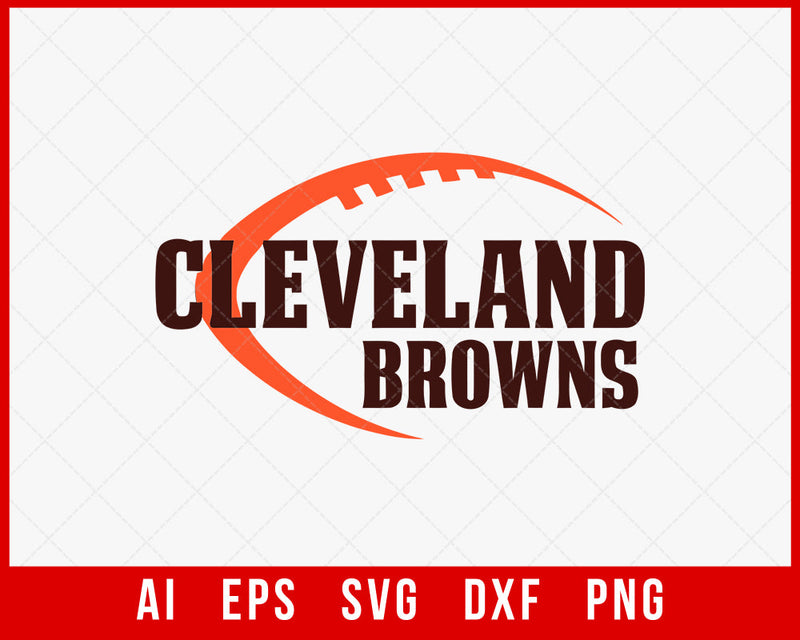 NFL Cleveland Browns Logo Clipart T-shirt Design SVG Cut File for Cricut Digital Download