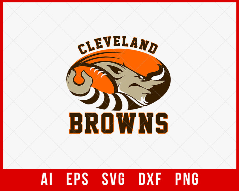 Cleveland Browns Clipart SVG NFL T-shirt Design SVG Cut File for Cricut Digital Download