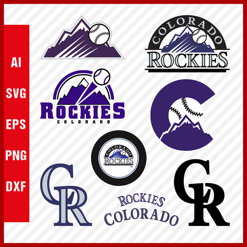 Colorado Rockies Mlb Svg Cut Files Baseball Clipart Bundle