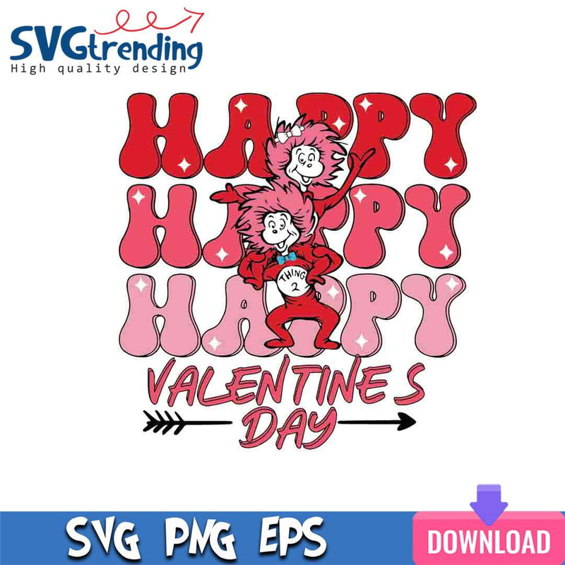 Dr Seuss Valentine’s Day  SVG EPS PNG Files For Cricut Instant Download