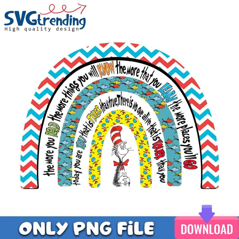 Dr. Seuss Rainbow PNG Dr. Seuss Quotes PNG Instant Download