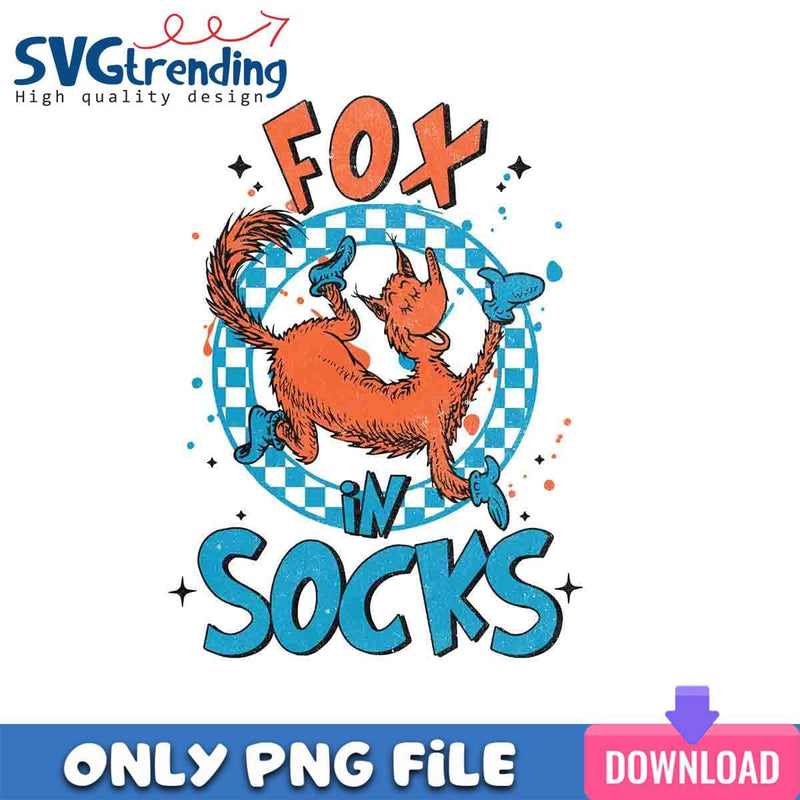 DR. Seuss Fox In Socks PNG DR. Seuss Characters PNG Instant Download