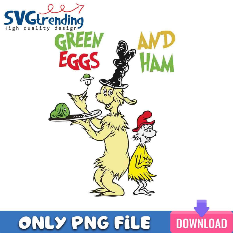 DR. Seuss Green Eggs And Ham PNG DR. Seuss Book PNG Instant Download