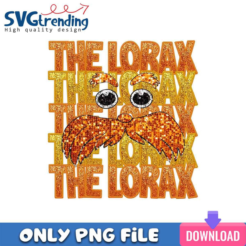 Glitter Lorax Face PNG DR. Seuss The Lorax PNG Instant Download