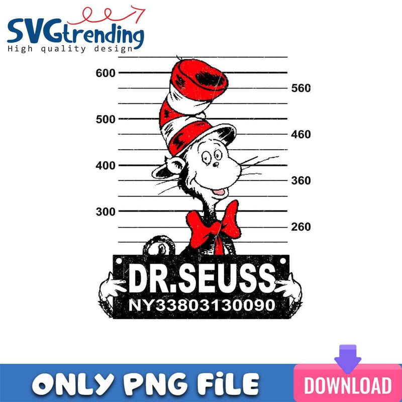 Funny DR. Seuss Cat PNG The Cat In The Hat PNG Instant Download