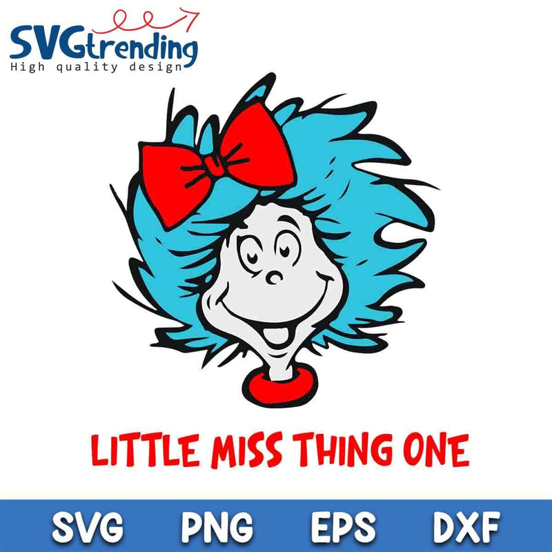 Little Miss Thing One SVG EPS DXF PNG Files For Cricut Instant Download