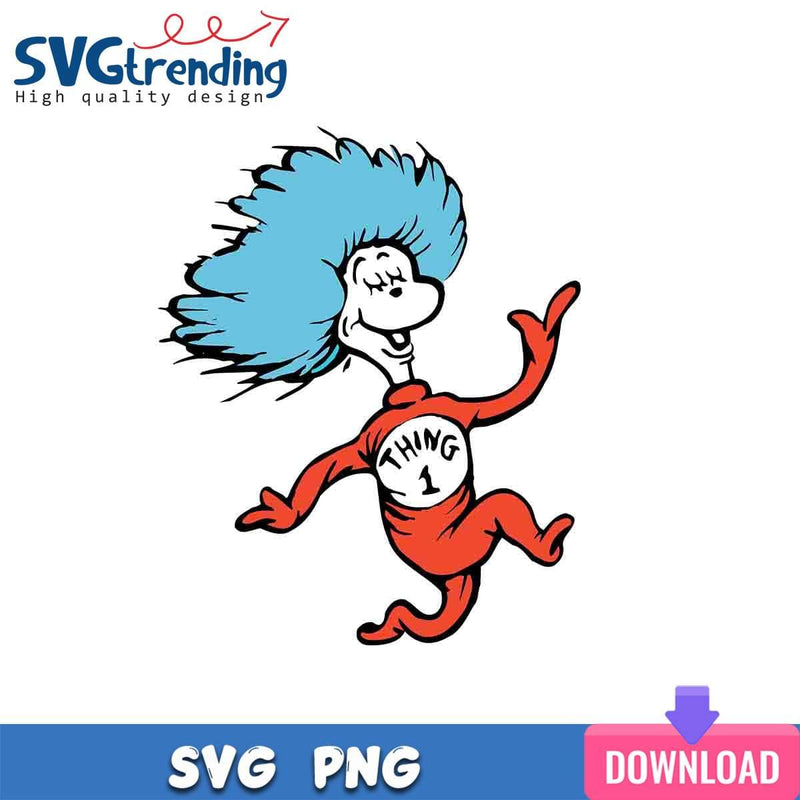 Happy Thing 1 SVG Dr Seuss Thing SVG Files For Cricut Instant Download