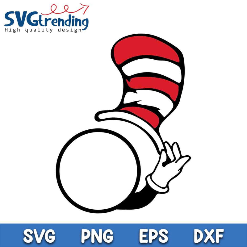 The Hat And Circle SVG EPS DXF PNG Files For Cricut Instant Download