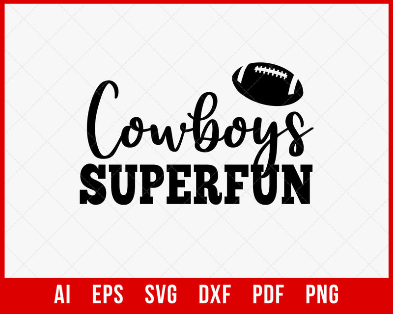 Cowboys Super Fun Clipart SVG DXF Cut File for Cricut Digital Download