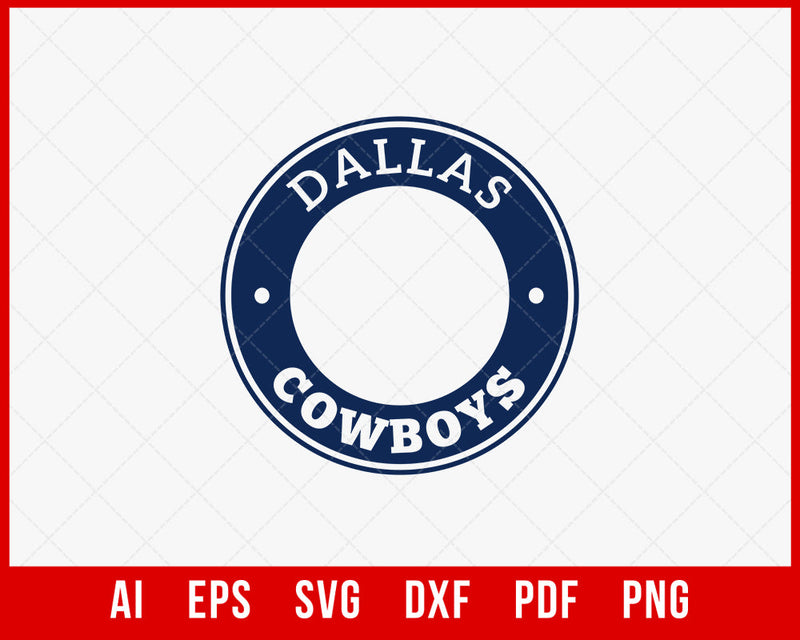 Dallas Cowboys NFL Football Logo Clipart SVG Cut File for Cricut Digital Download