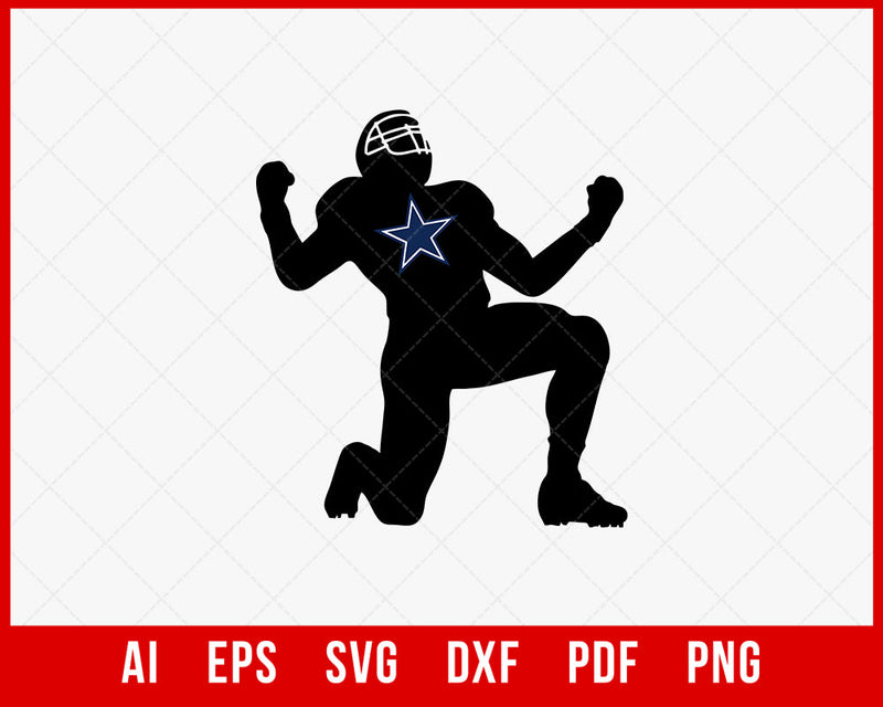 Dallas Cowboys Football Logo Silhouette Cameo SVG Cut File for Cricut Digital Download