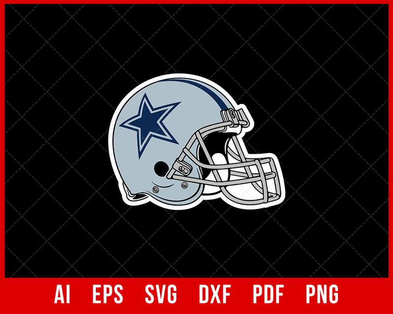 Dallas Cowboys Football Helmet SVG Cut File for Cricut Digital Download