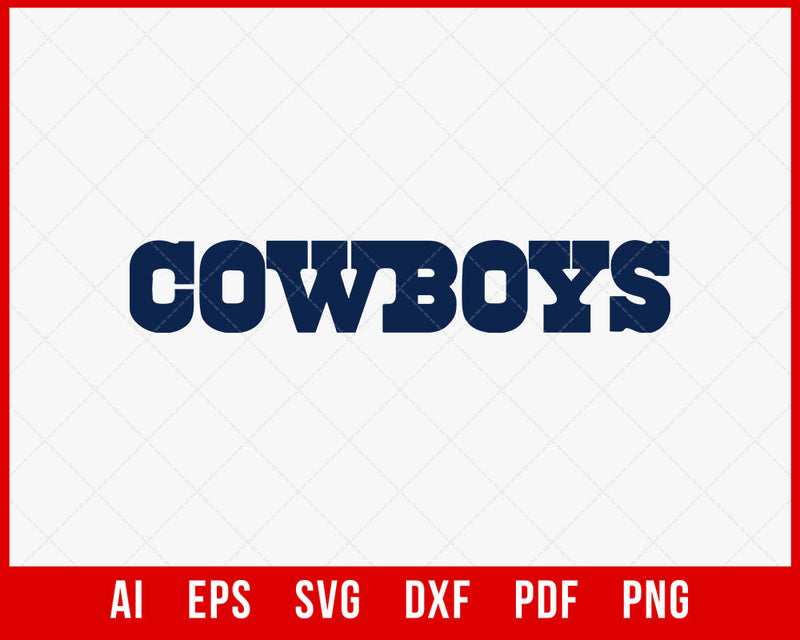 NFL Dallas Cowboys Club Logo SVG Cut File for Cricut Digital Download